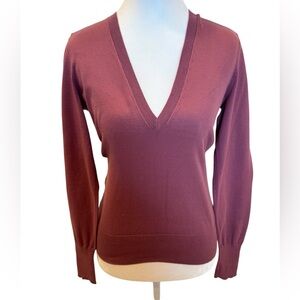Banana Republic V-Neck Knit Sweater - Dusty Rose - NWT Size XS